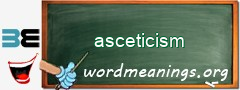 WordMeaning blackboard for asceticism